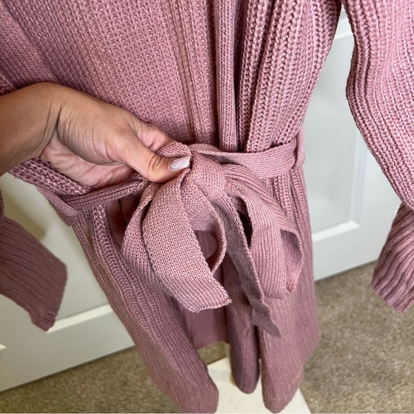 NWT Halara duster long sweater robe | dusty rose | oversized cardigan | small - Picture 4 of 10